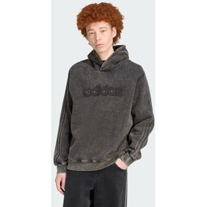 adidas - WASHED HOODIE - Zwart - Hoodie