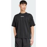 adidas - 90s Stripe - Sportshirt - Zwart - Jacquardstof