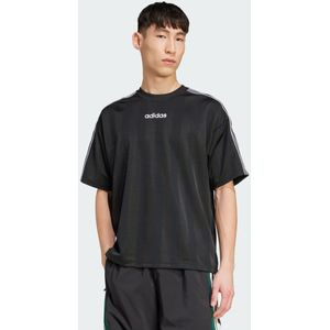 adidas - 90s Stripe - Sportshirt - Zwart - Jacquardstof