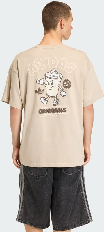 ADIDAS ORIGINALS - ICED LATTE - T-shirt - Taupe - Donkerbruin - Wit