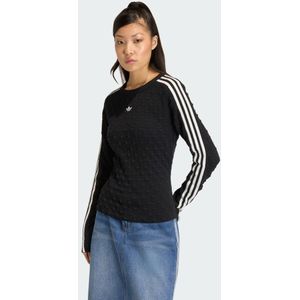 ADIDAS ORIGINALS SLIM SOLID SPIKE KNIT SWEATSHIRT