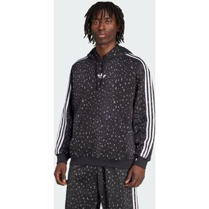 adidas - Leo All Over Print - Hoodie - Zwart - Katoen