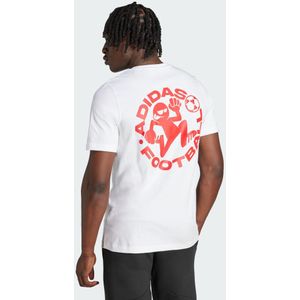 ADIDAS PERFORMANCE - Functioneel Shirt - Rood/Wit - Sportshirts