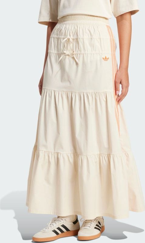 adidas - Skirt W - Gelaagde Rok - Beige - 100% Gerecycled Polyester