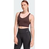 adidas - 3 Stripes Studio All Me - Sport bh - Bruin - Light Support