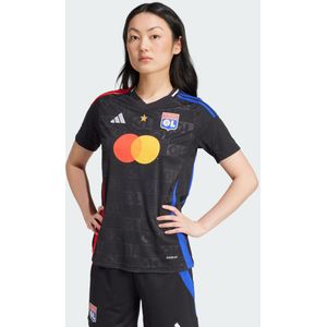 Adidas - Olympique Lyon 24/25 - T-shirt - Zwart - AEROREADY, Geweven Clublogo