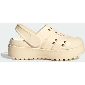adidas - adilette Platform - Clogs - Wit - Synthetisch Bovenwerk - Instapper