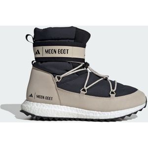 Snowboots - Moonboost - Zwart - Imitatieleder - Warm Gevoerd