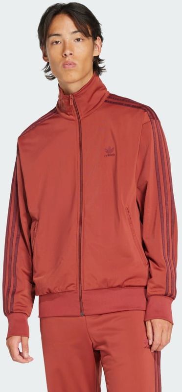 Adidas - Firebird - Trainingspak - Rood - Geribbelde Boorden