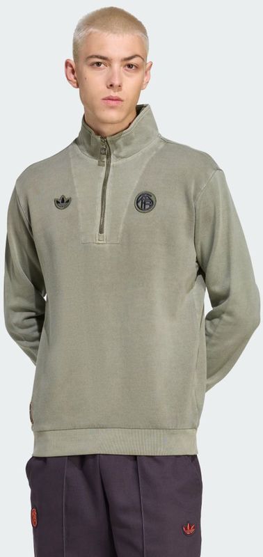 Adidas - FC Bayern Terrace Icons - Sweatshirt - Met Halve Rits