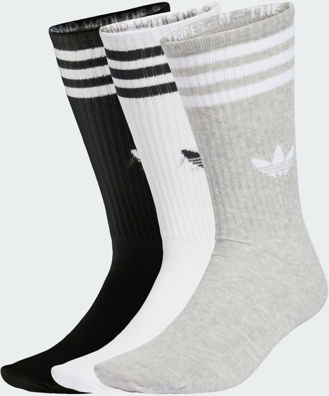 adidas - 3-stripes High Crew Socks - Sokken - Wit - 3 Paar