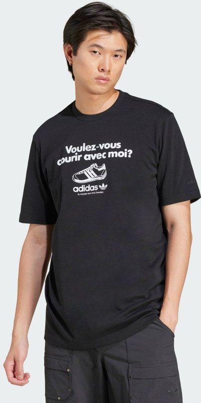 ADIDAS ORIGINALS - Shirt - Zwart/Wit - Graphic - T-shirt