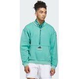 ADIDAS PERFORMANCE - Equipment - Sportsweatshirt - Jade Groen - Halve Rits