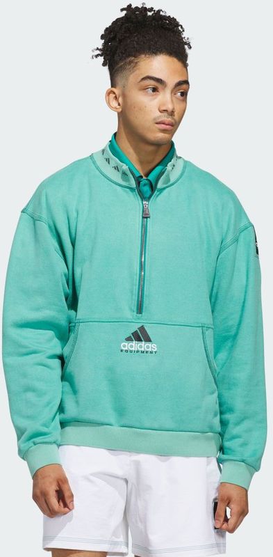 ADIDAS PERFORMANCE - Equipment - Sportsweatshirt - Jade Groen - Halve Rits