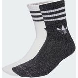 adidas - 3-Stripes Glitter - Kniekousen - Zwart - 2 Paar
