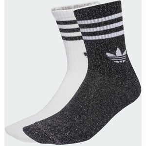 adidas - 3-Stripes Glitter - Kniekousen - Zwart - 2 Paar