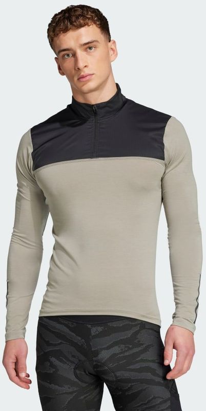 adidas PERFORMANCE - The Gravel Cycling Long Sleeve - Functioneel Shirt - Blauw/Zilver