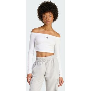 ESSENTIALS RIB OFF SHOULDER LONGSLEEVE T-SHIRT