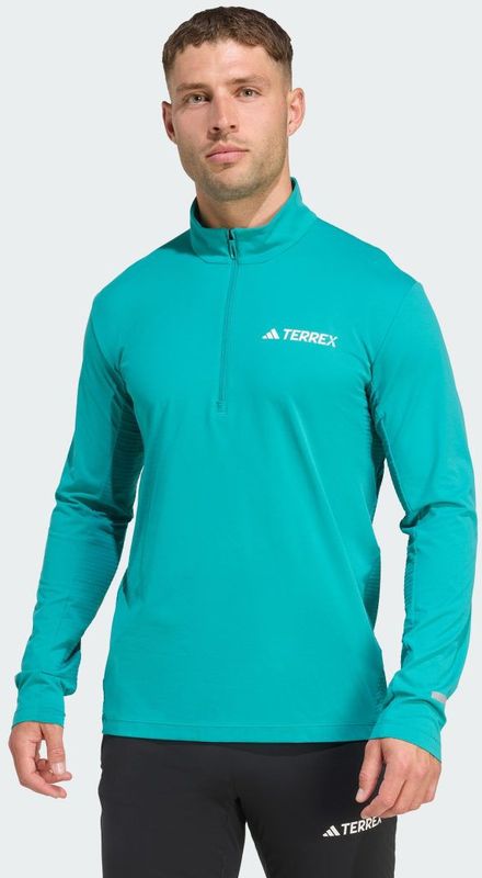 ADIDAS - Xperior - Functioneel Shirt - Aqua/Wit - Lange Mouw