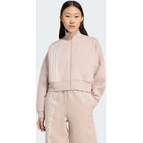 ADIDAS ORIGINALS - Sweatvest - Lichtbruin - Zijdelingse Strepen - Ritssluiting