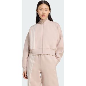 ADIDAS ORIGINALS - Sweatvest - Lichtbruin - Zijdelingse Strepen - Ritssluiting