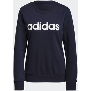Adidas - Linear Ft Sweatshirt - Sweatshirt - Grijs - 53% Katoen, 36% Gerecycled Polyester, 11% Viscose