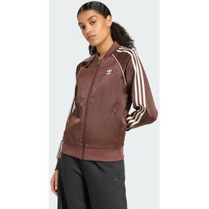 adidas Originals - Sweatshirt met Logo - Bruin - Dames - Satijn