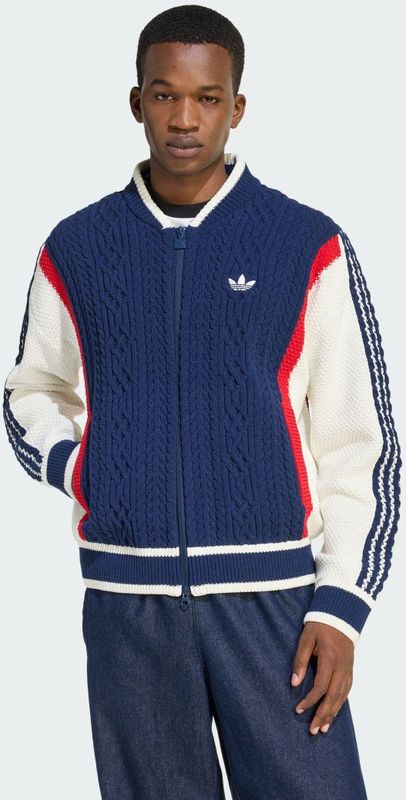 ADIDAS ORIGINALS - Gebreid Vest - Blauw Rood Wit - Retro Remix