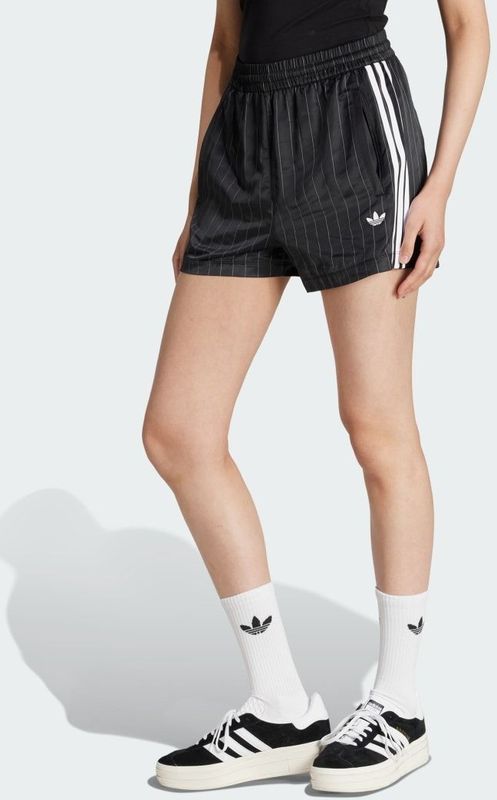 adidas Originals - Pin-stripe Satin Short - Zwart - Korte Broeken