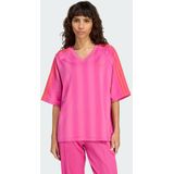 T-shirt - V-hals - Jersey - Gevoerd - Halve Mouw - Wijde Pasvorm