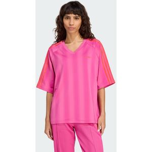 T-shirt - V-hals - Jersey - Gevoerd - Halve Mouw - Wijde Pasvorm