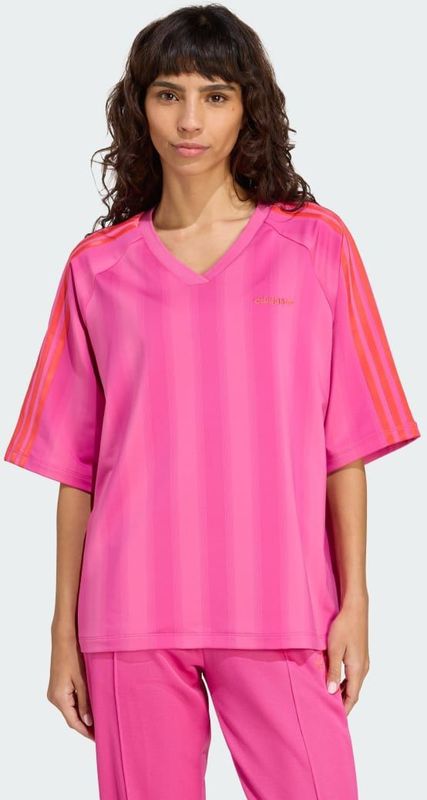 T-shirt - V-hals - Jersey - Gevoerd - Halve Mouw - Wijde Pasvorm