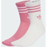 adidas - 3-Stripes Glitter Crew Socks - Zwart - 2 Paar