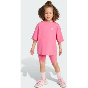 ADIDAS ORIGINALS - Trainingspak - Lichtroze/Wit - 2-delig - Kwartmouw