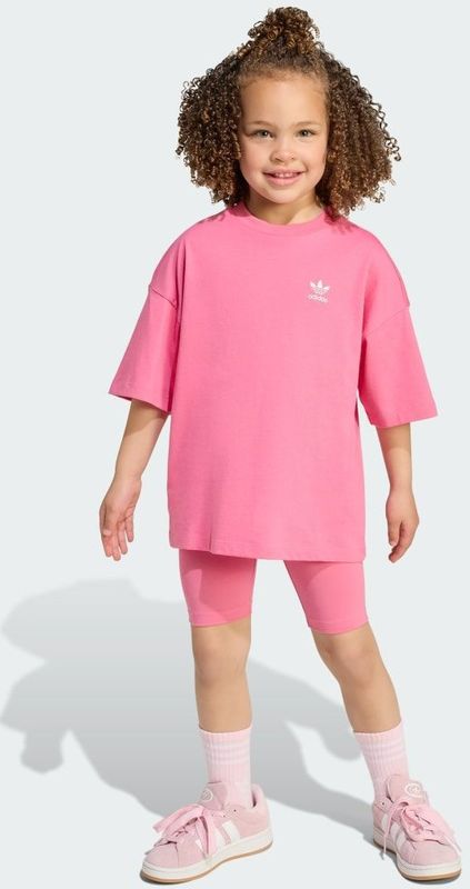 ADIDAS ORIGINALS - Trainingspak - Lichtroze/Wit - 2-delig - Kwartmouw