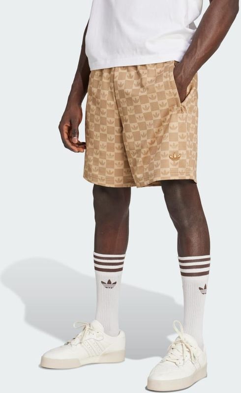 ADIDAS ORIGINALS Broek 'Monogram Regular Mesh'  brokaat / lichtbruin