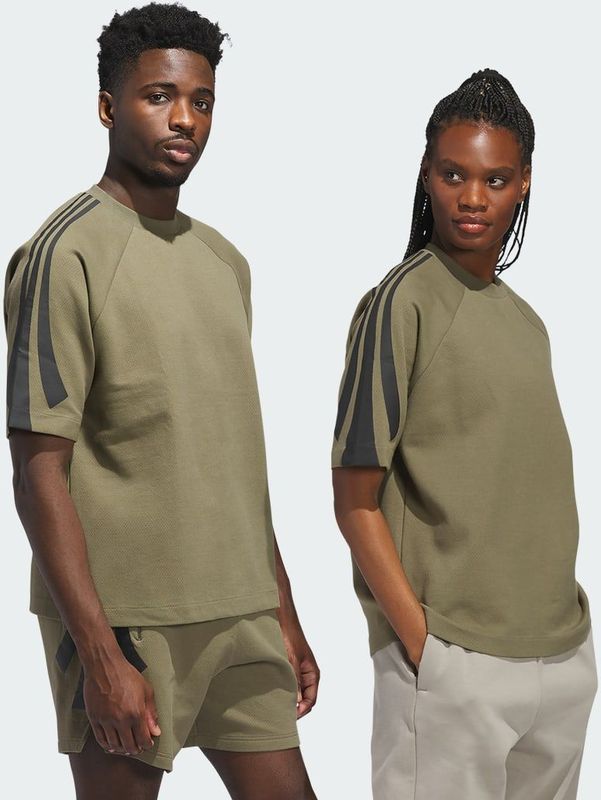 adidas - Basketball Short Sleeve Sweatshirt - Groen - Sweater