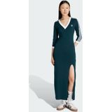 Adidas - Adicolor Classics 3 Stripes - Maxi Jurk - Zwart - 93% Katoen, Slim Fit