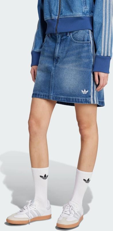 Adicolor - 3-Stripes - Denim Minirok - Blauw