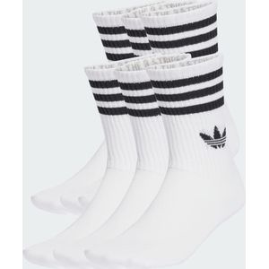 adidas - 3-Stripes Crew Socks - Wit - 6 Paar
