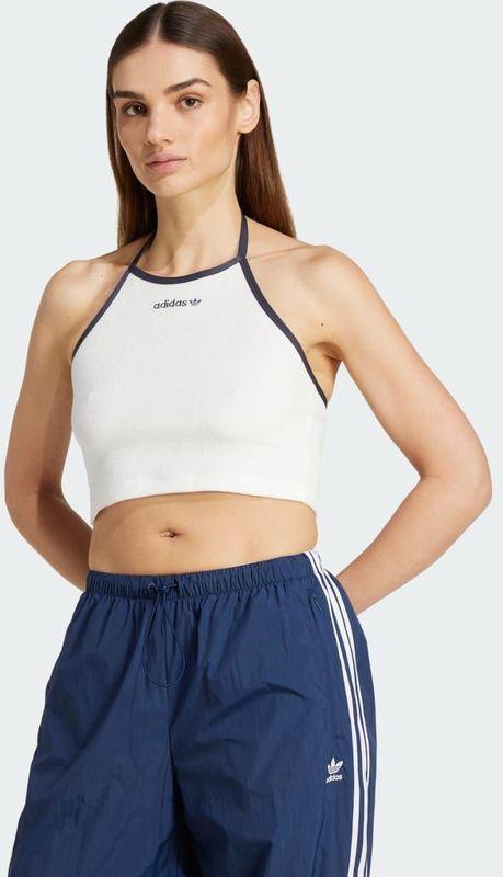 ADIDAS ORIGINALS Top 'Towel Halter-Neck'  marine / wit