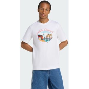 adidas Originals - Shirt 'Berlinpaint' - Turquoise - Kwartmouw - Motiefprint