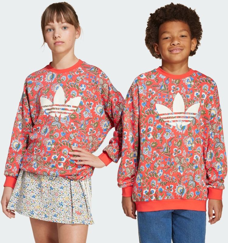 adidas Originals - X Liberty London - Sweatshirt - Lichtblauw Donkergroen Watermeloen Rood Wit