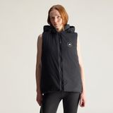 Adidas - Sportieve Puffer Vest - Zwart - Dames - Met Afneembare Capuchon