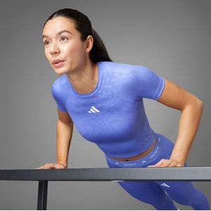 Sportshirts - Semi Cobalt Blue - Polyester/Elastaan - Korte Mouwen