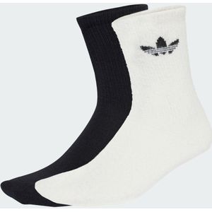 adidas - Fluffy Crew Sock - Wit - 2 Paar