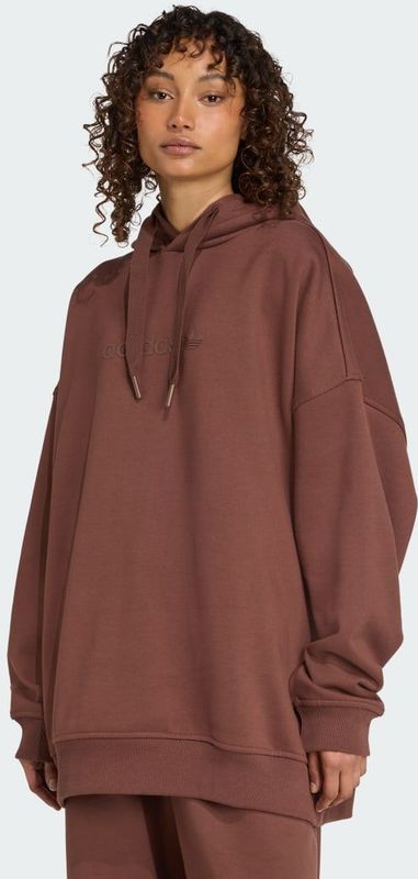 adidas - Essentials Linear Oversized Hoodie - Bruin - Hoodie