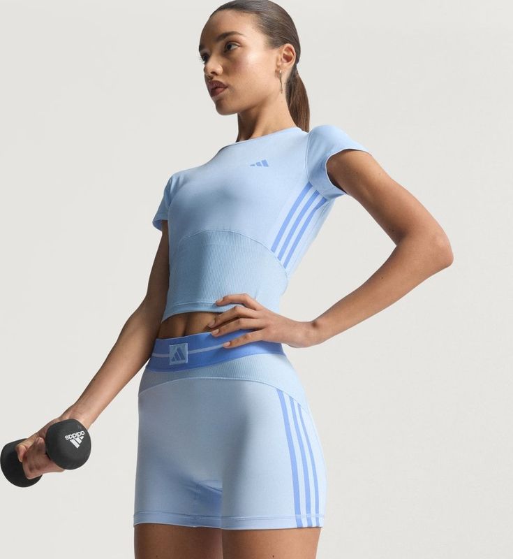 Sportshirt - Glow Blue/Blue Fusion - 88% Polyester - Ronde Hals