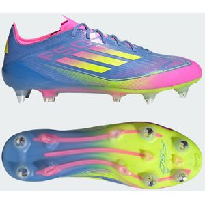 adidas - F50 Elite - Voetbalschoenen - Blauw Neongeel Roze - Synthetisch