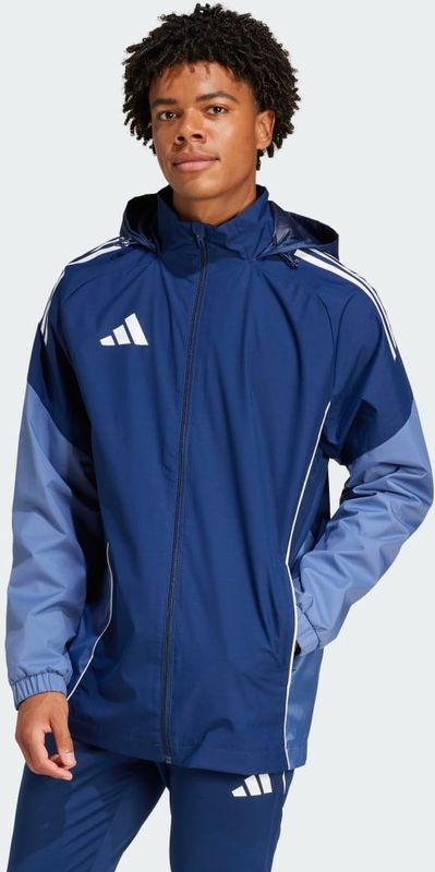 adidas - Tiro 25 Competition - Allweather Jack - Donkerblauw Lichtblauw